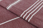 Burgundy Monaco Turkish Towel – Lightweight Quick Dry Beach & Bath Towel, Luxury Turkish Cotton Spa Towel, Travel & Pool Towel-1