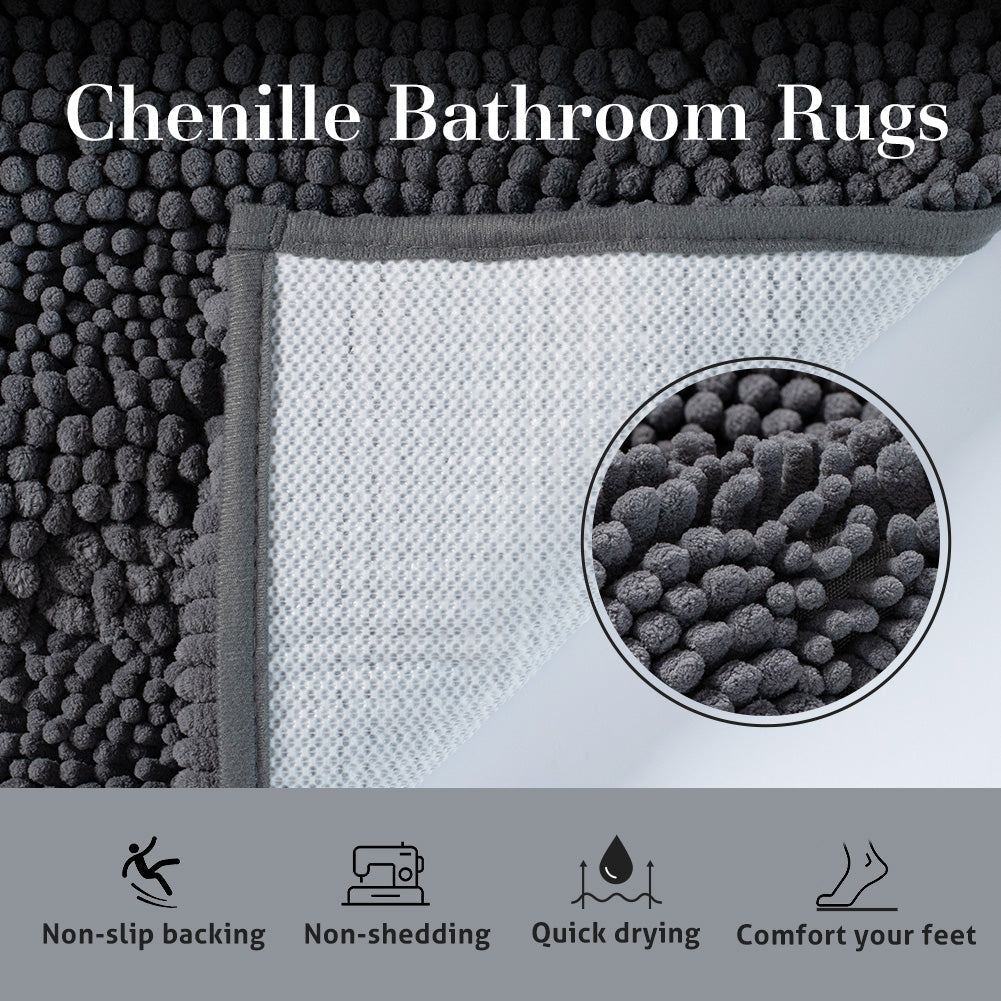 Soft Absorbent Durable Non-Slip Bathroom Rug Mat, Solid Color, Room Decor, Graduation Gifts, Fathers Day Gift, Mother Gift (Shipping fees may apply)-4