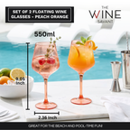 Floating Wine Glasses for Pool (18 Oz | Set of 2)