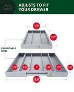 Utensil Drawer Organizer, Gray (5 Slots)-1