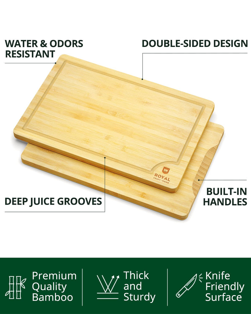 Cutting Board Set of 5, Bamboo-1