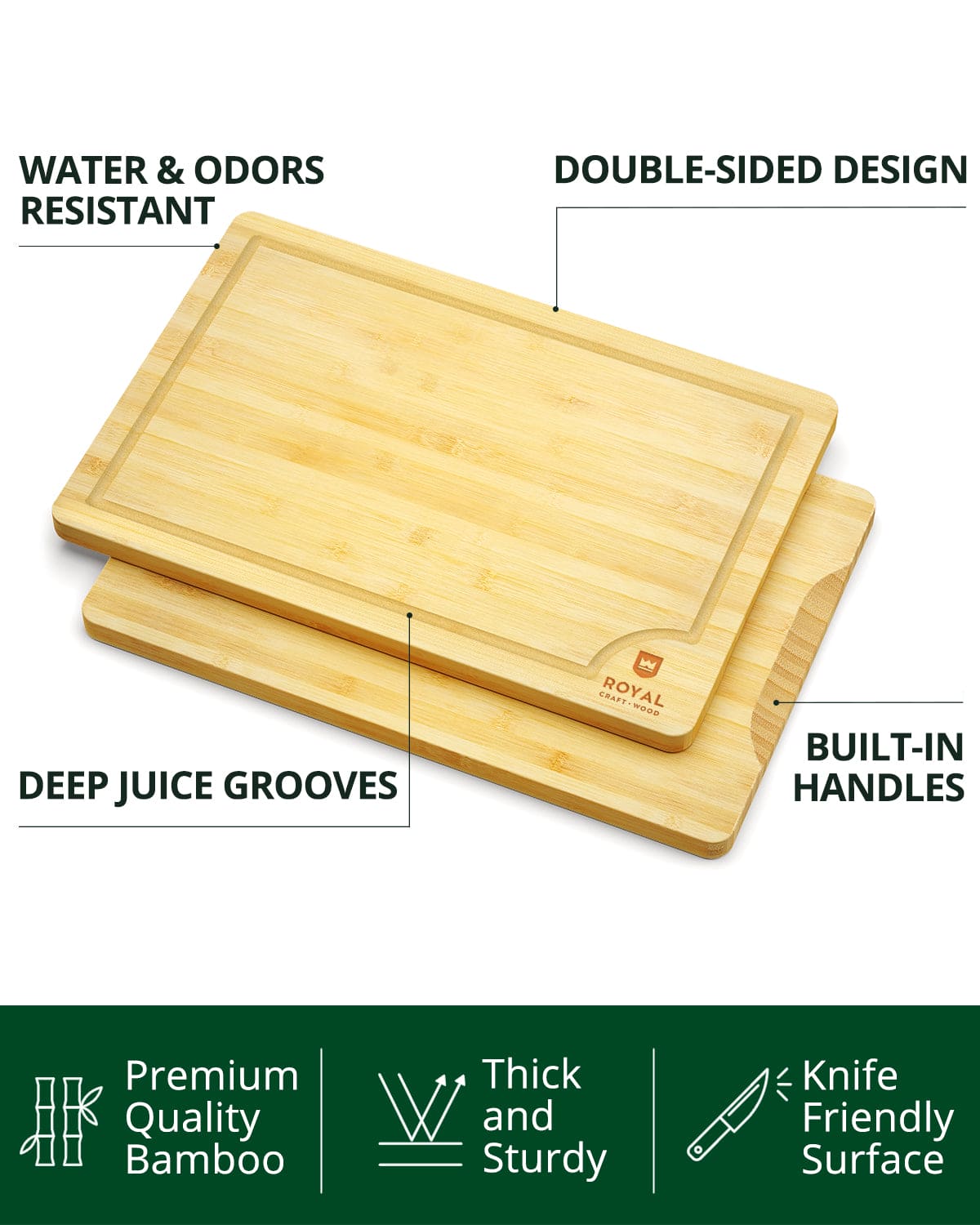 Cutting Board Set of 5, Bamboo-1