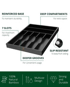 Basic Silverware Drawer Organizer, Black-3