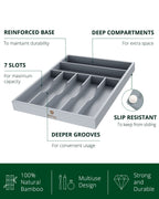 Basic Silverware Drawer Organizer, Gray-2