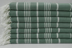 Dark Green Monaco Turkish Towel – Lightweight Quick Dry Beach & Bath Towel, Luxury Turkish Cotton Spa Towel, Travel & Pool Towel-3
