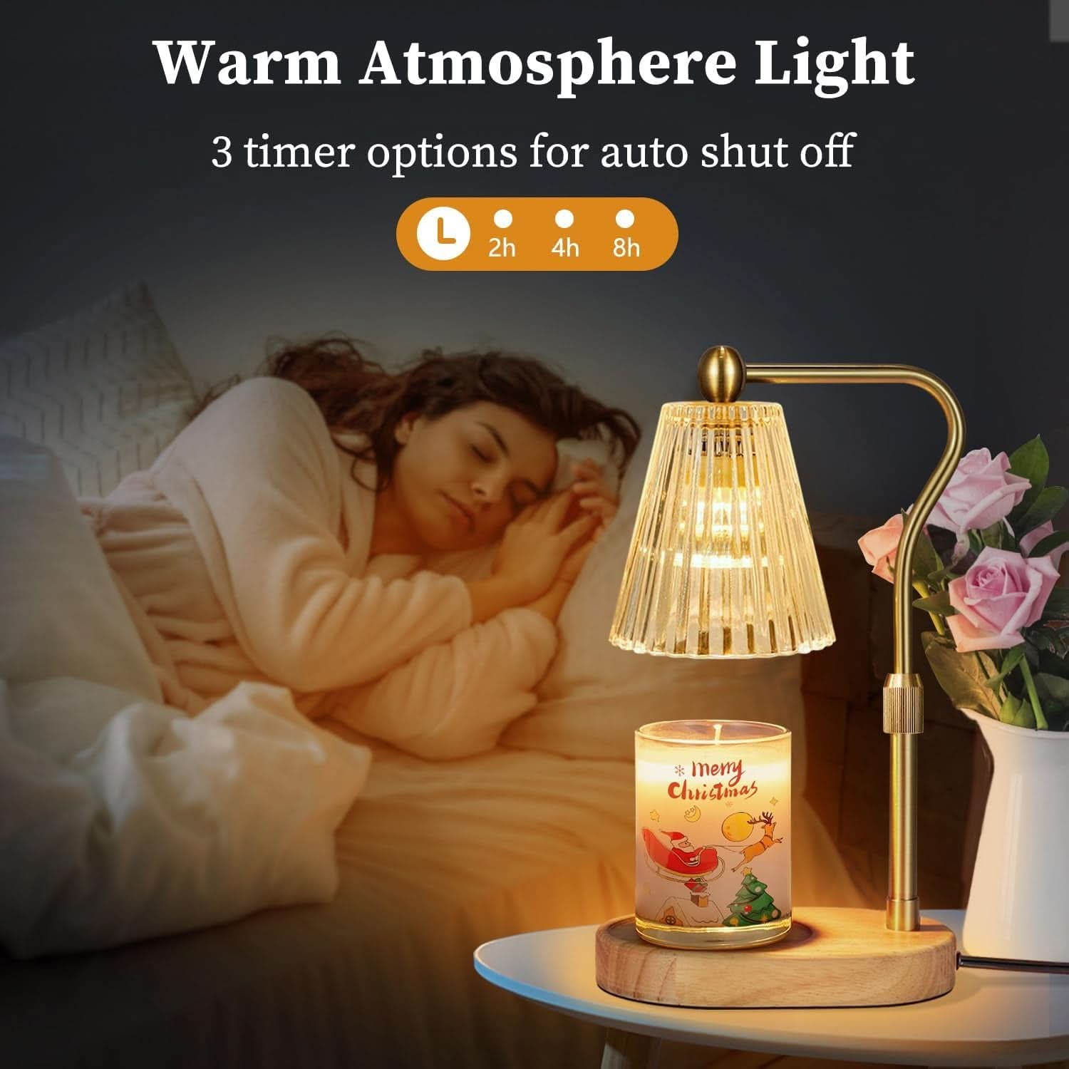 Candle Warmer Lamp Featuring Timer Dimmer Adjustable