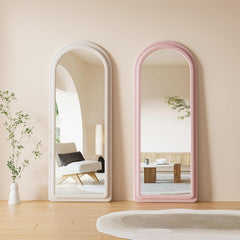 Arched Freestanding Floor Mirror 63x24 Inches White-2
