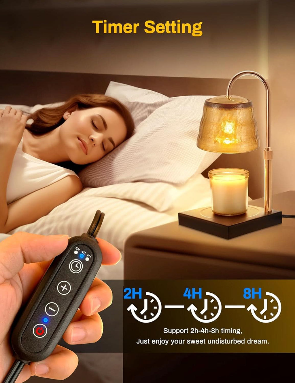 Electric Candle Warmer Lamp With Programmable Timer