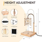 Candle Warmer Lamp With Three Bulbs Adjustable Height