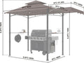 11x5 Grill Gazebo With Brown Weatherproof Lighting-0