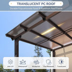 10x20 Ft Gazebo With Aluminum Frame Polycarbonate Roof-2