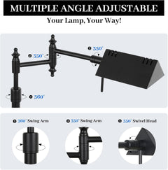 Dimmable Black Industrial Grade Floor Lamp With Remote-4