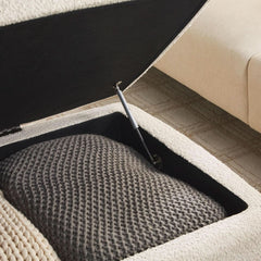 Contemporary Large Ivory Storage Ottoman With Legs-4