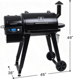 ZPG450A Pellet Grill Smoker 459 Sq In PIDV21 Controller-0