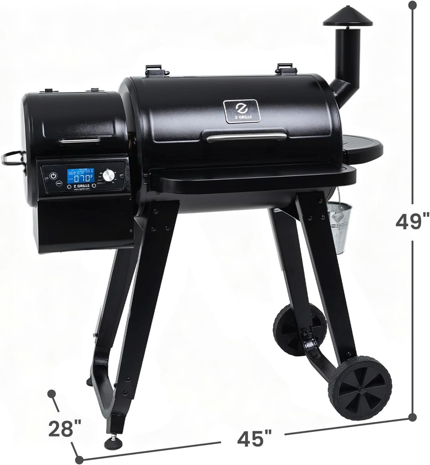 ZPG450A Pellet Grill Smoker 459 Sq In PIDV21 Controller-0