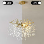Gold Crystal Tree Branch Chandelier 18 Inch K9 Crystals-1