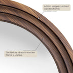 Arched Full Length Floor Mirror 63x21Inches Walnut-2
