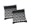 DaDa Bedding Aztec Black & White Diamonds Throw Pillow Covers - 18" x 18" 2-Pack (C14800-1-CC)-0