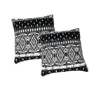 DaDa Bedding Aztec Black & White Diamonds Throw Pillow Covers - 18" x 18" 2-Pack (C14800-1-CC)-0