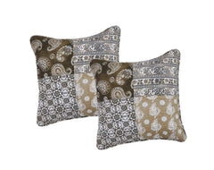 DaDa Bedding Set of 2 Bohemian Patchwork Moroccan Paisley Dreams Throw Pillow Covers, 18" (JHW885)-0