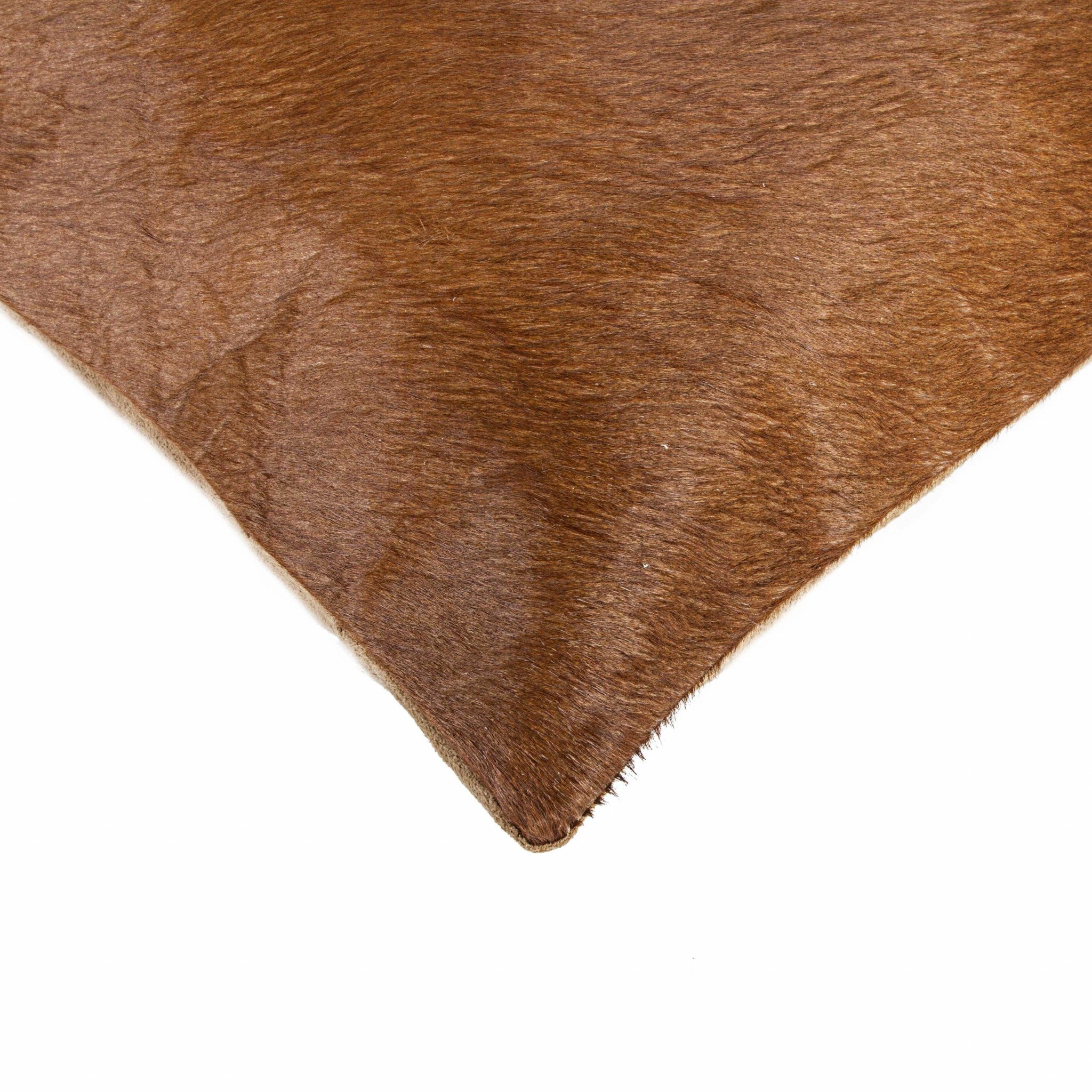 18" Brown Cowhide Throw Pillow-2