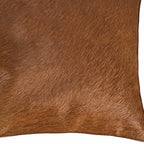 18" Brown Cowhide Throw Pillow-3