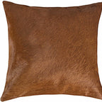 18" Brown Cowhide Throw Pillow-4