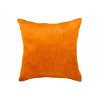 18" Orange Cowhide Throw Pillow-0