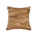 18" Brown Cowhide Throw Pillow-1