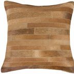 18" Brown Cowhide Throw Pillow-4