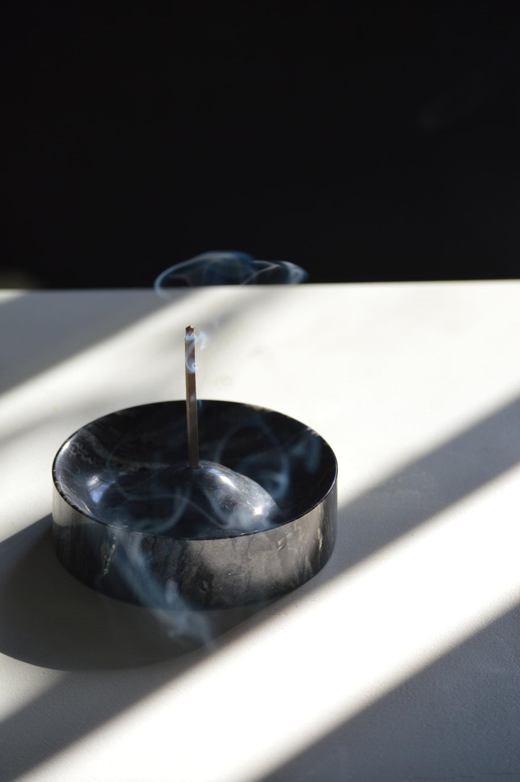 Incense Holder - Black Marble-2