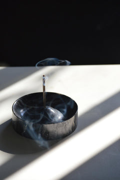Incense Holder - Black Marble-2