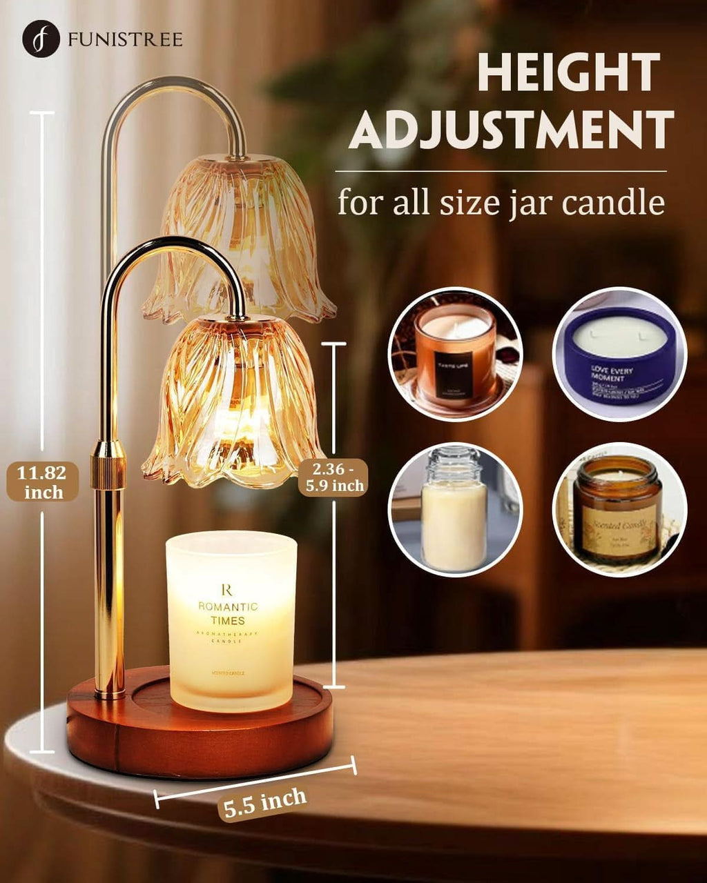 Handcrafted Goldplated Candle Warmer Lamp With Timer