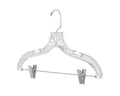 Crystal Clear Hangers with Clips, 360 Swivel Hook - 100 Pack