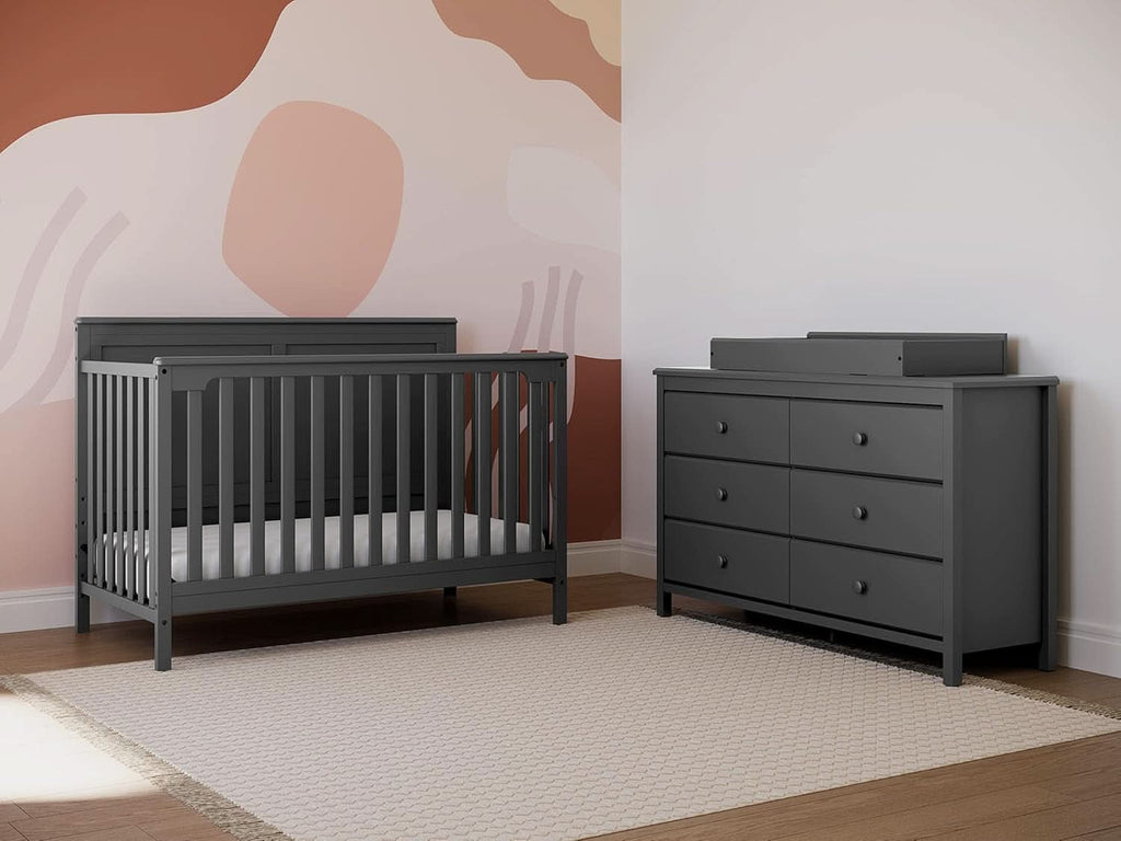 Alpine 6 Drawer Dresser Black GREENGUARD Gold Certified Nursery Furniture-4