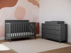 Alpine 6 Drawer Dresser Black GREENGUARD Gold Certified Nursery Furniture-4