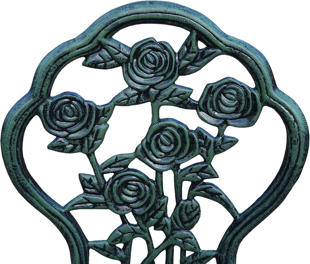 Cast Aluminum Conversation Set Antique Green Patio-2