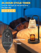 Candle Warmer Lamp With Timed Dimmable Illumination