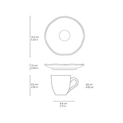 Porto Brasil METALLICA ORGANIC COFFEE CUP + BIO SAUCER  SKU: '3531109301