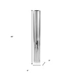 48" Silver Cylinder Aluminum Floor Vase-5