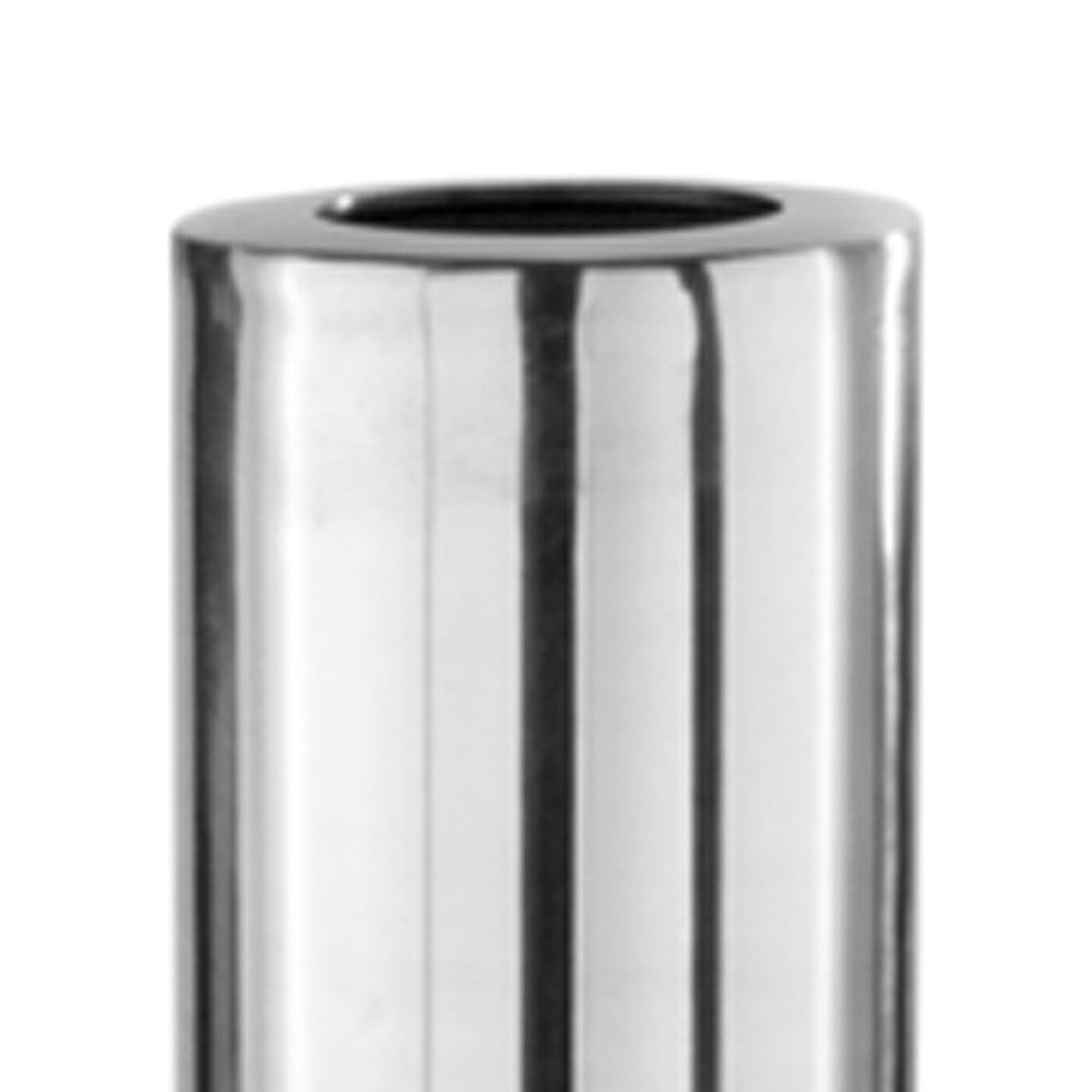 48" Silver Cylinder Aluminum Floor Vase-3