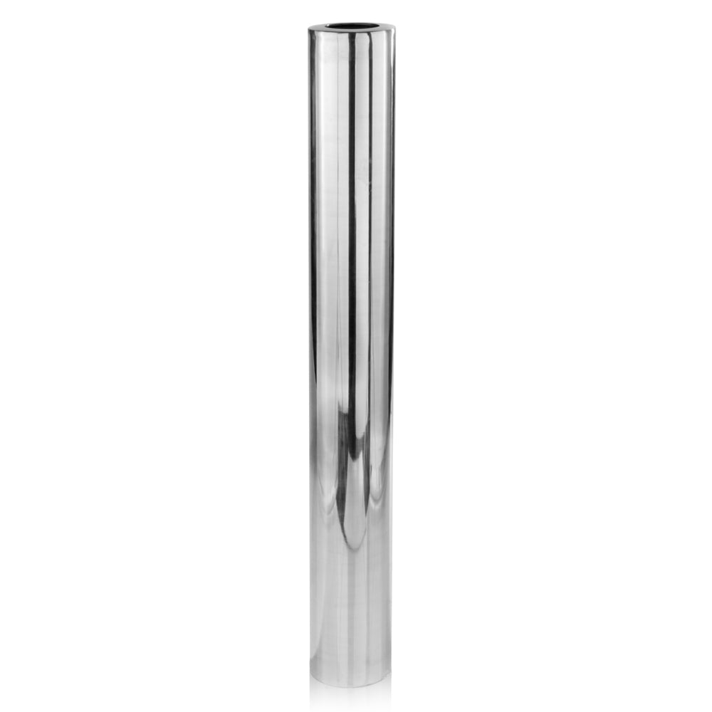 40" Silver Aluminum Cylindrical Floor Vase-1