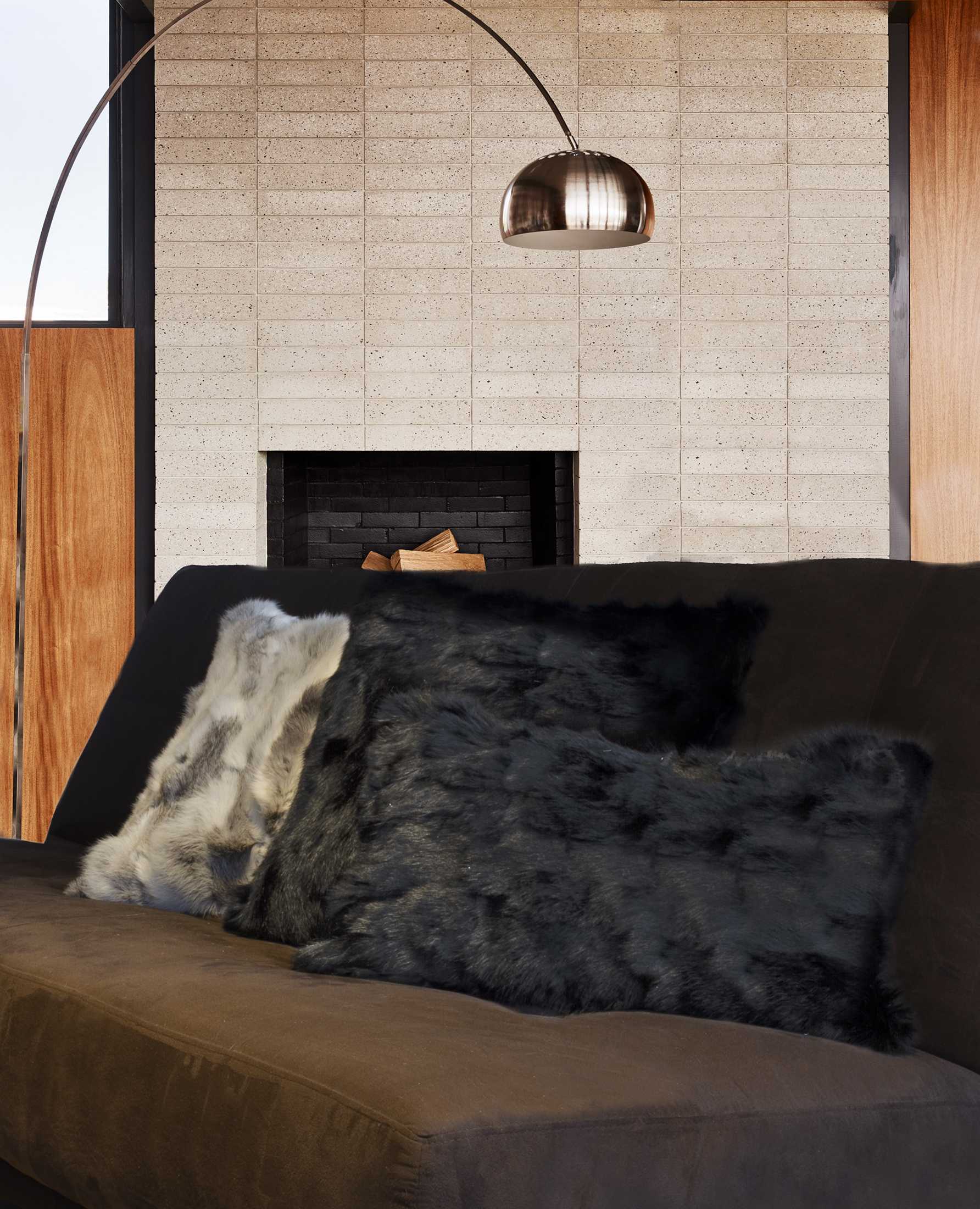 12" X 20" Black Wool Throw Pillow-5