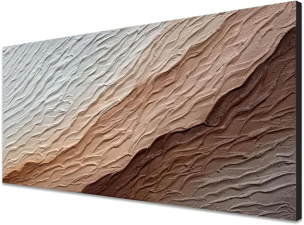Hand Painted Textured Wave Landscape Painting 24x48-0