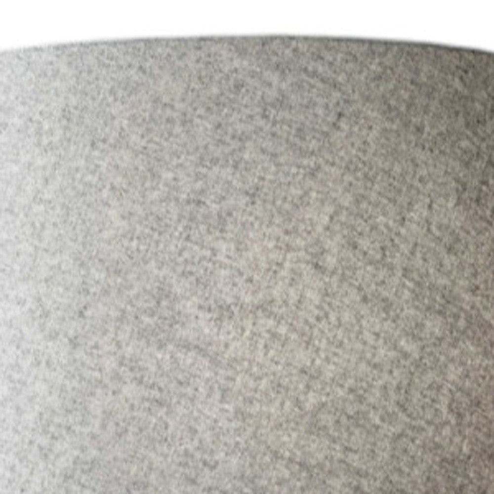 59" Natural Solid Wood Tripod Floor Lamp With Gray Fabric Empire Shade-3