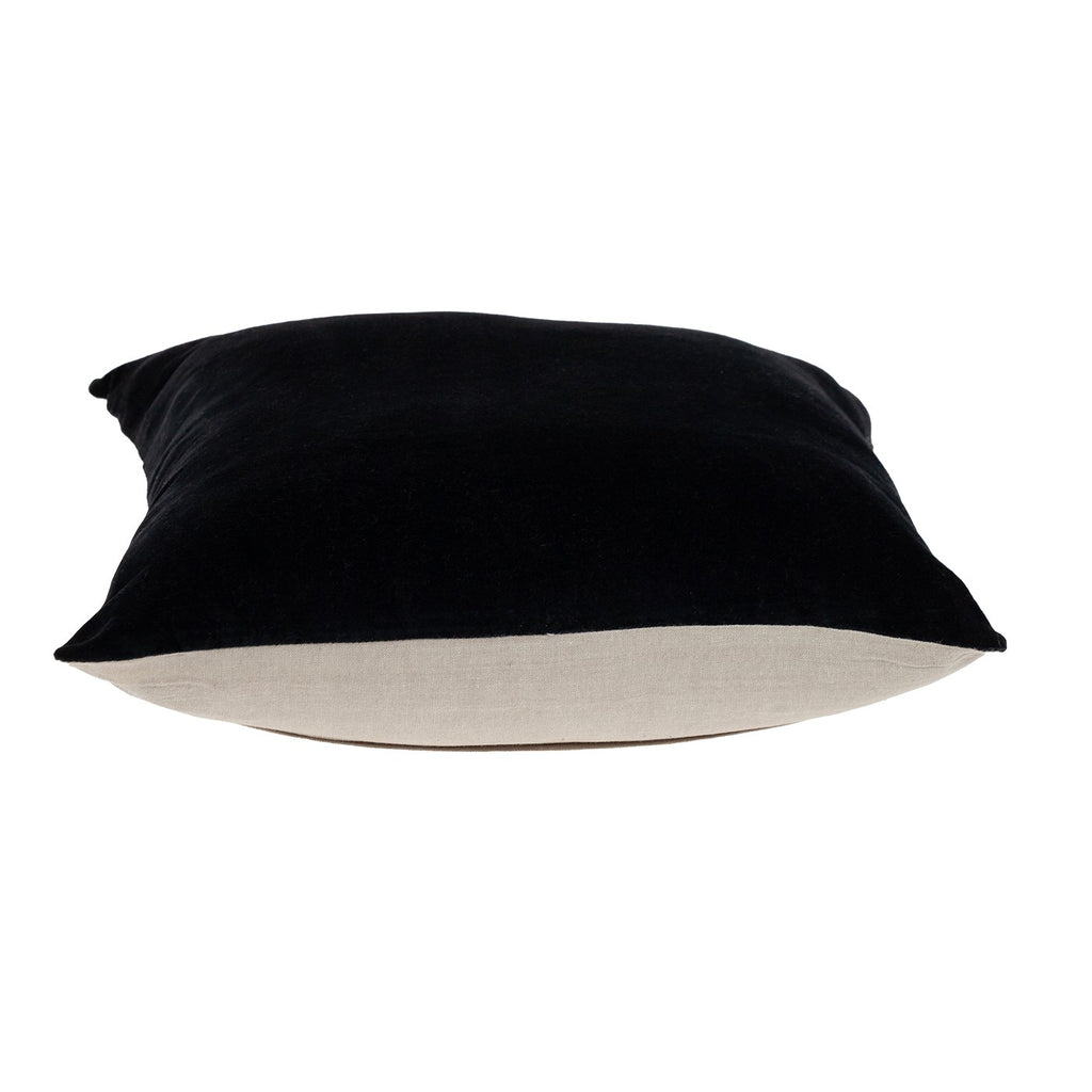 18" Black Velvet Throw Pillow-3