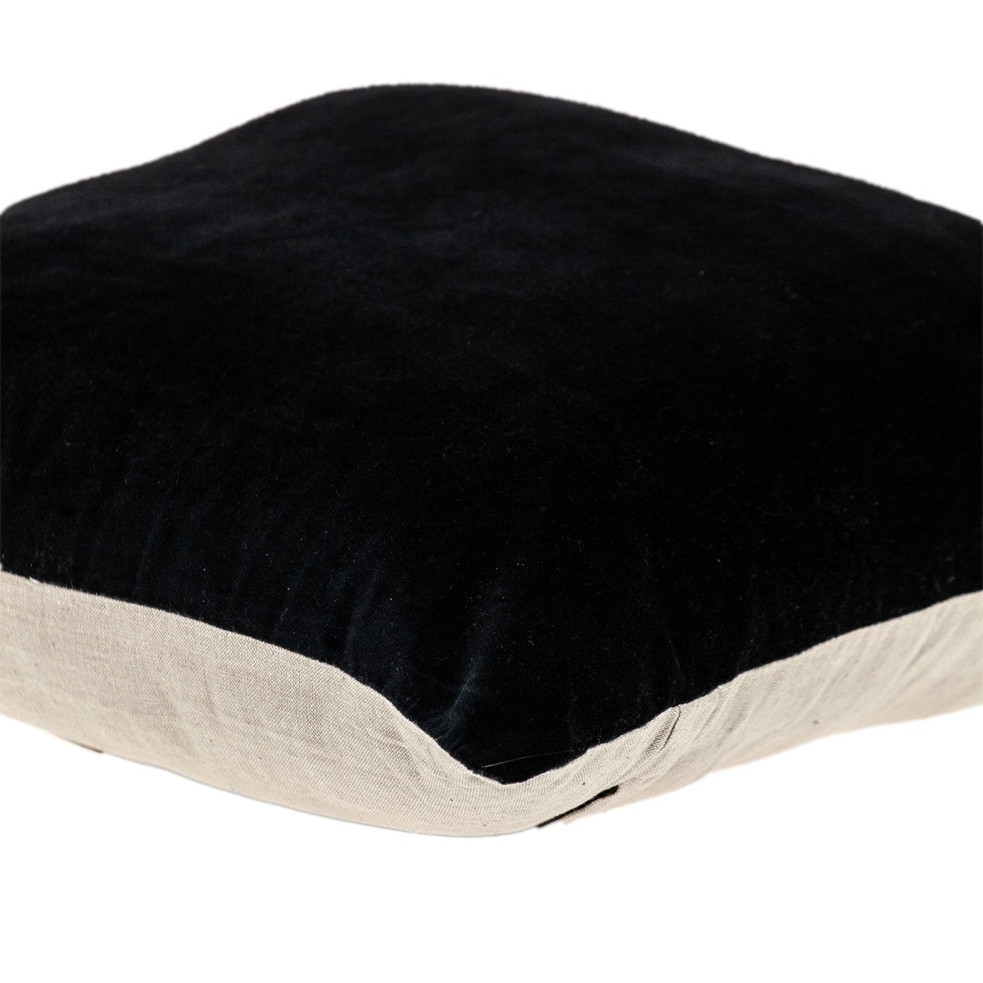 18" Black Velvet Throw Pillow-4