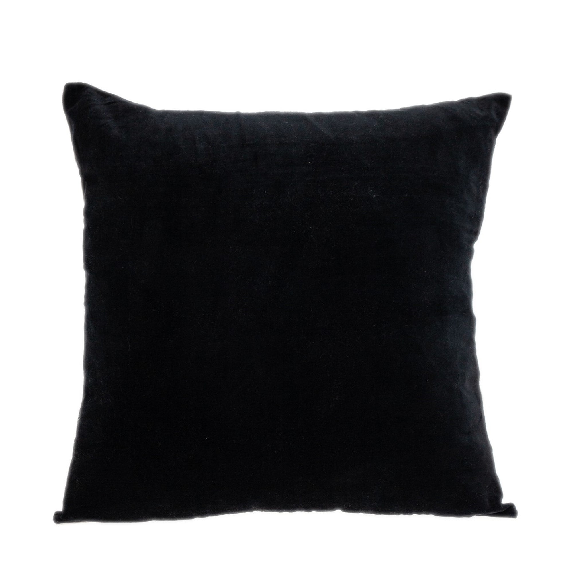 18" Black Velvet Throw Pillow-1