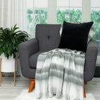 18" Black Velvet Throw Pillow-6