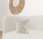 Beige And White Patterned Pillow Cover-1